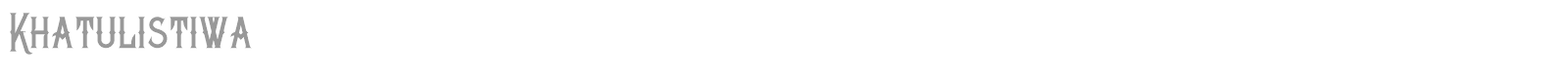 Khatulistiwa font preview